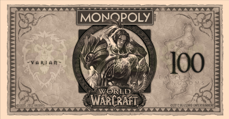 Illustration for article titled World of Warcraft Monopoly Puts a Fresh Face on Fake Currency